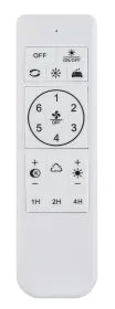 Ventilateur de plafond plastique blanc mat et lampe - Carney
