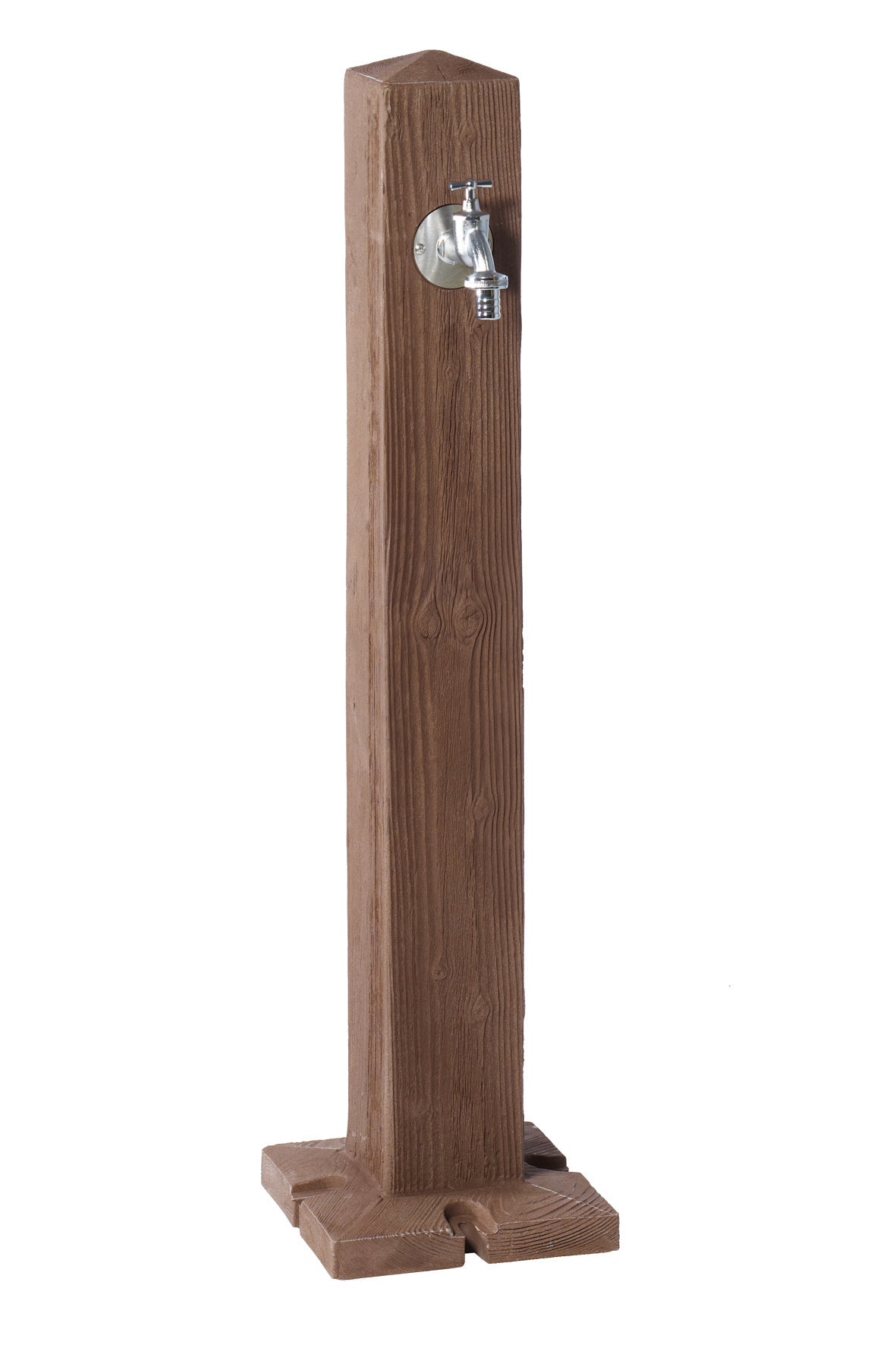 Fontaine de jardin Wood bois foncé - Robinet nostalgie - Grande vasque