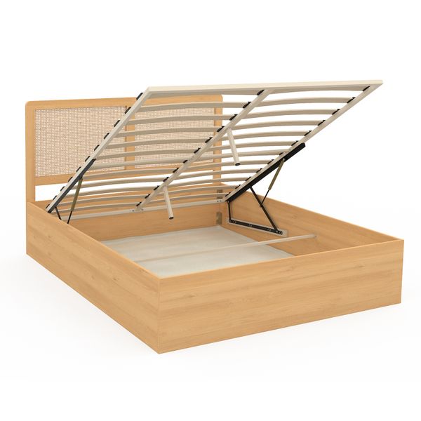 Lit coffre Eve 140x190cm cannage