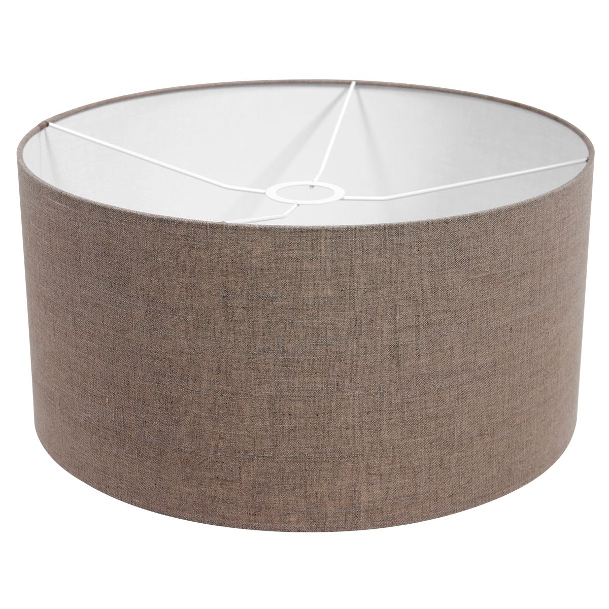 Lampe de table base en bois avec abat-jour en lin brun