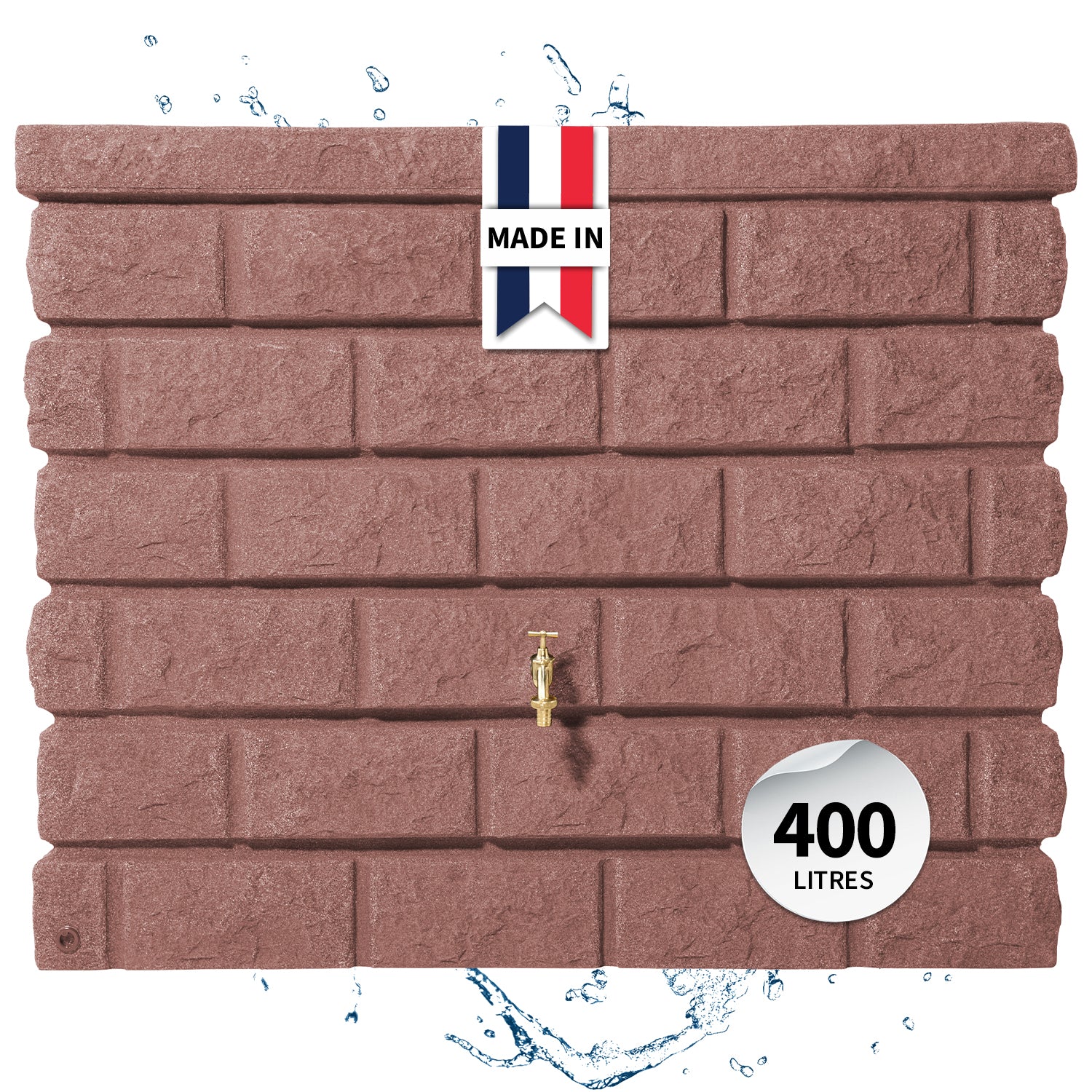 Récupérateur d´eau de pluie - Réservoir mural Rocky 400 L - Redstone