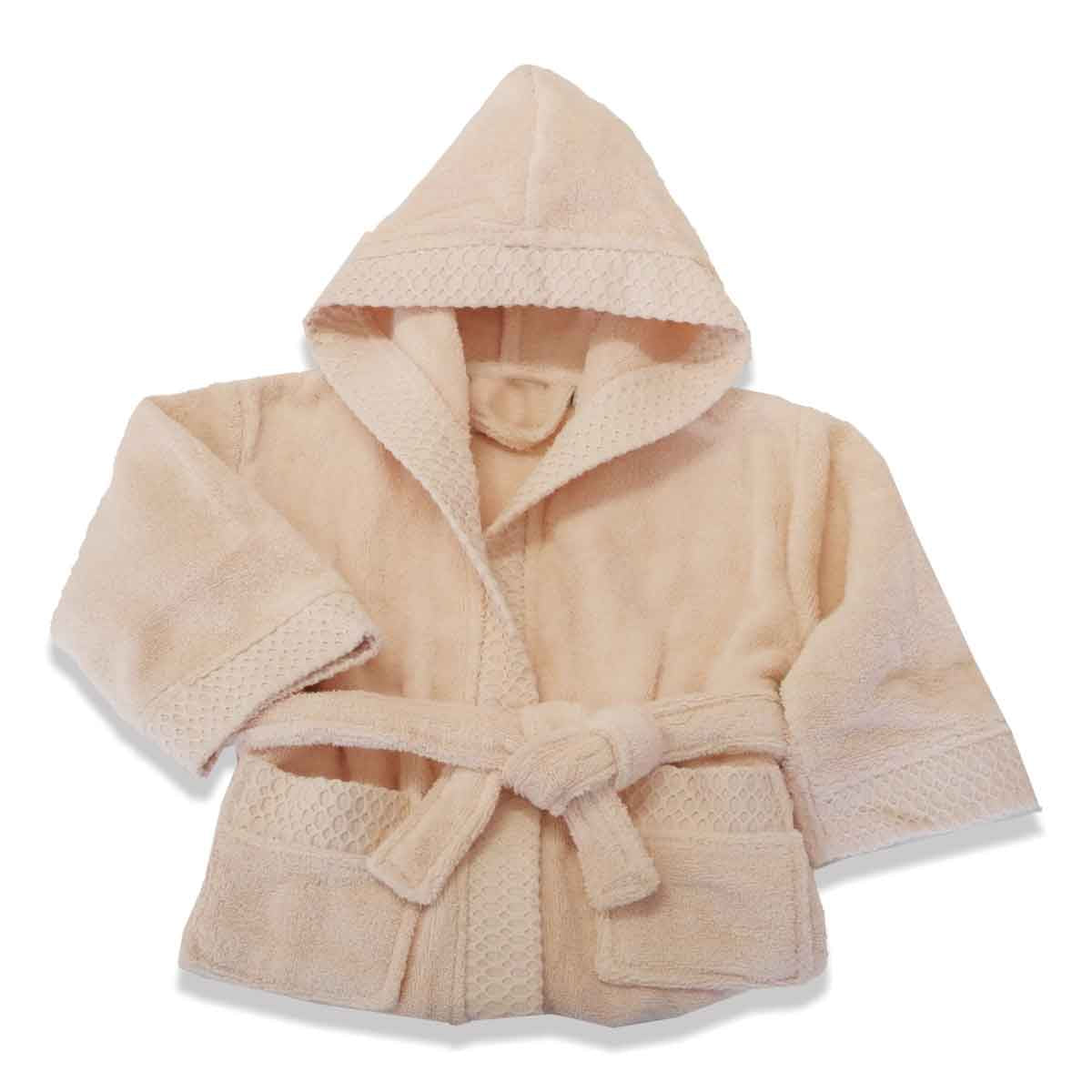 Peignoir de bain enfant uni - 4/6 ans - rose