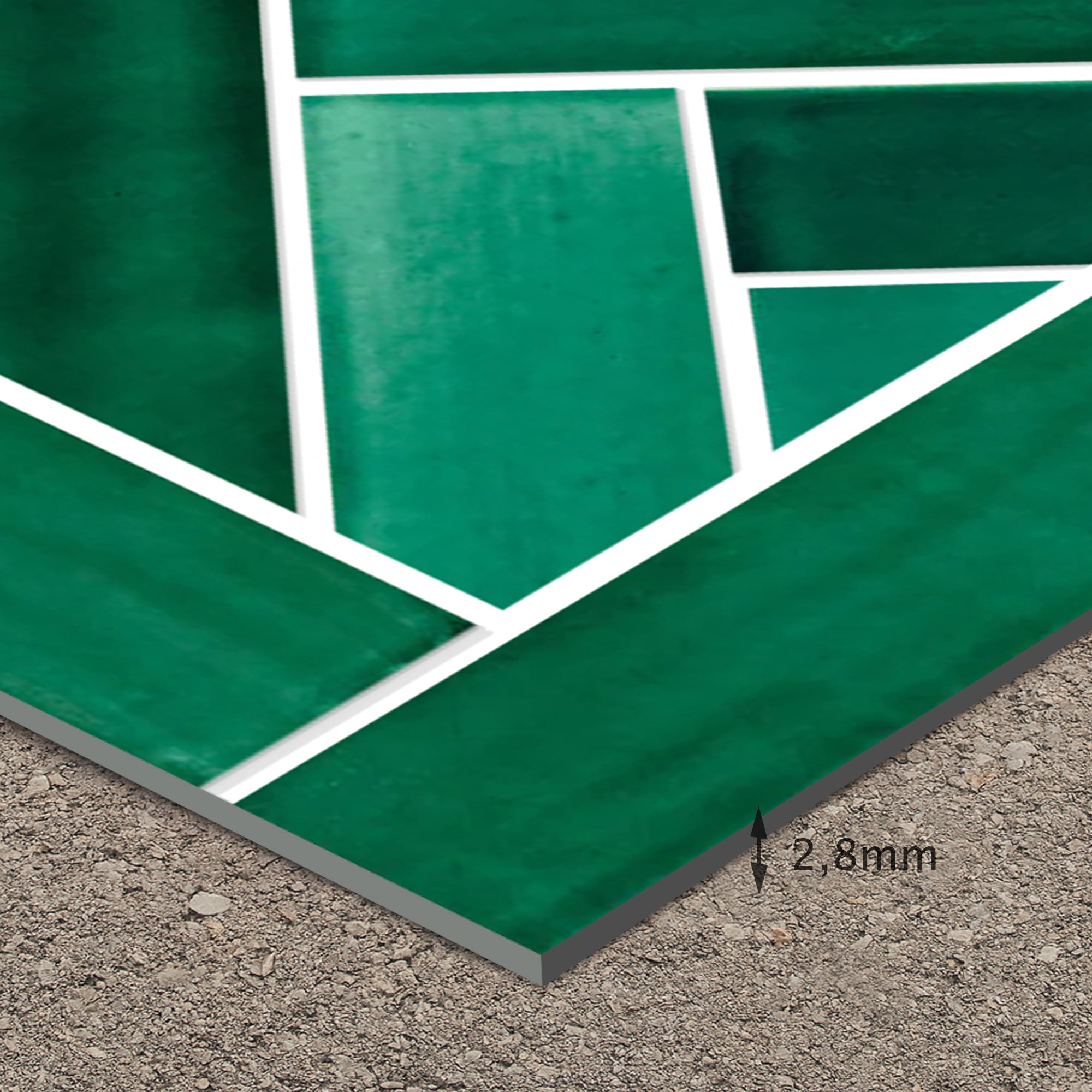 Tapis en vinyle pour intérieur / extérieur - Zellige vert émeraude