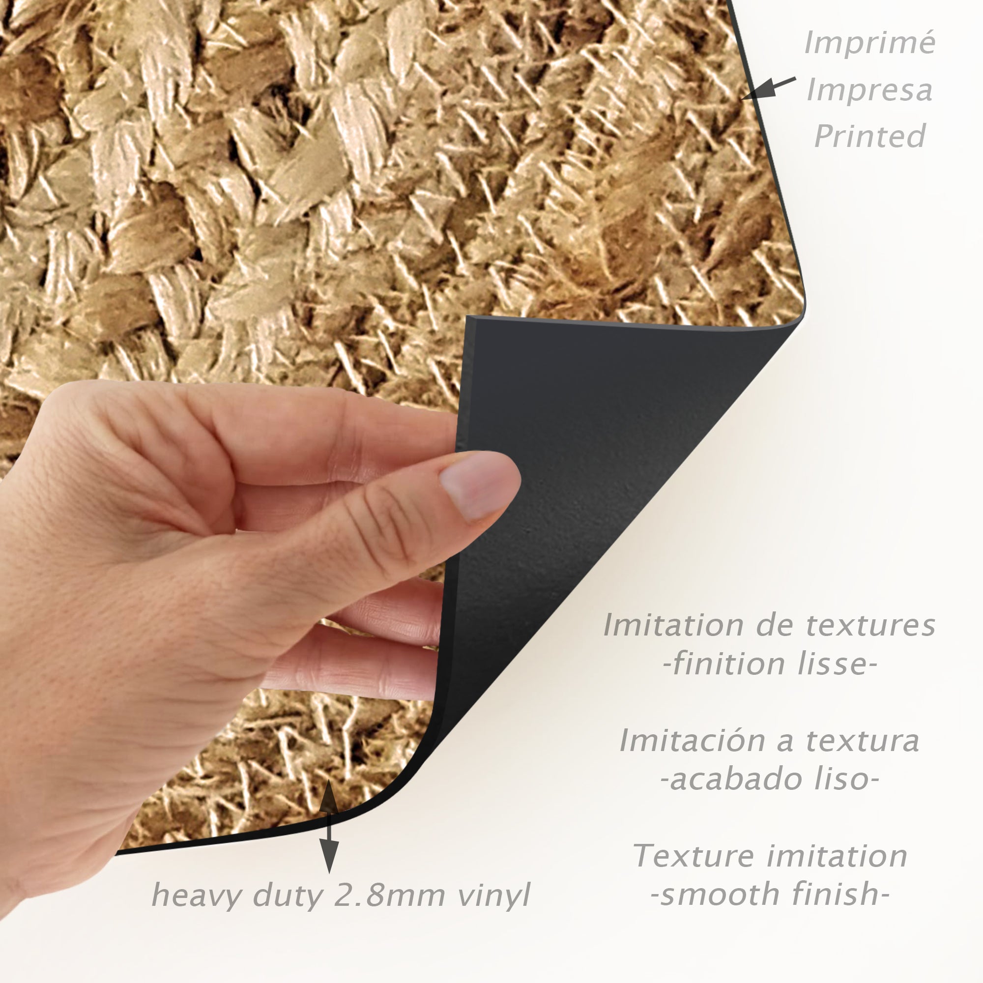 Tapis en vinyle pour intérieur / extérieur - Carthagène blanc