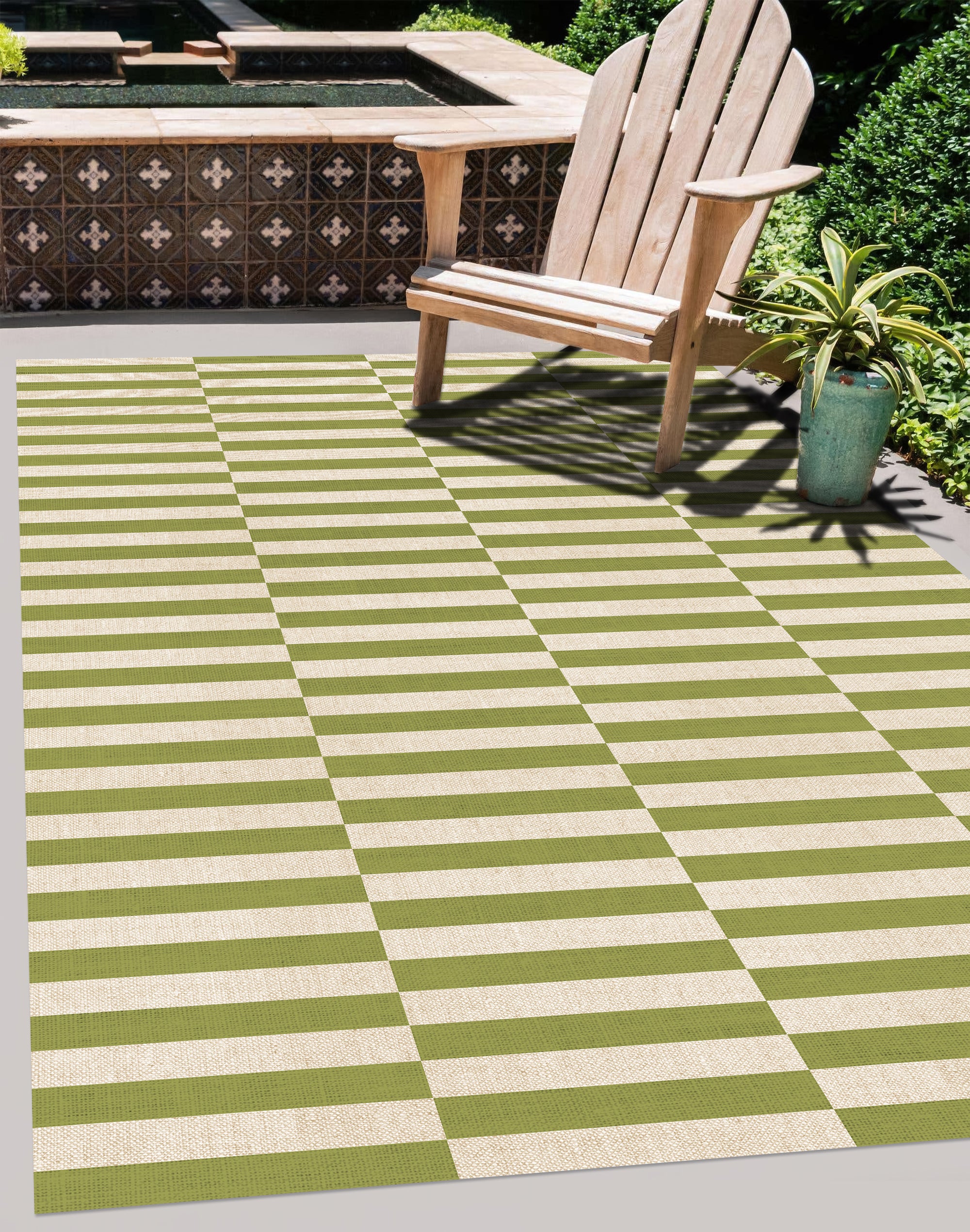 Tapis en vinyle pour intérieur / extérieur - Vert dynamique
