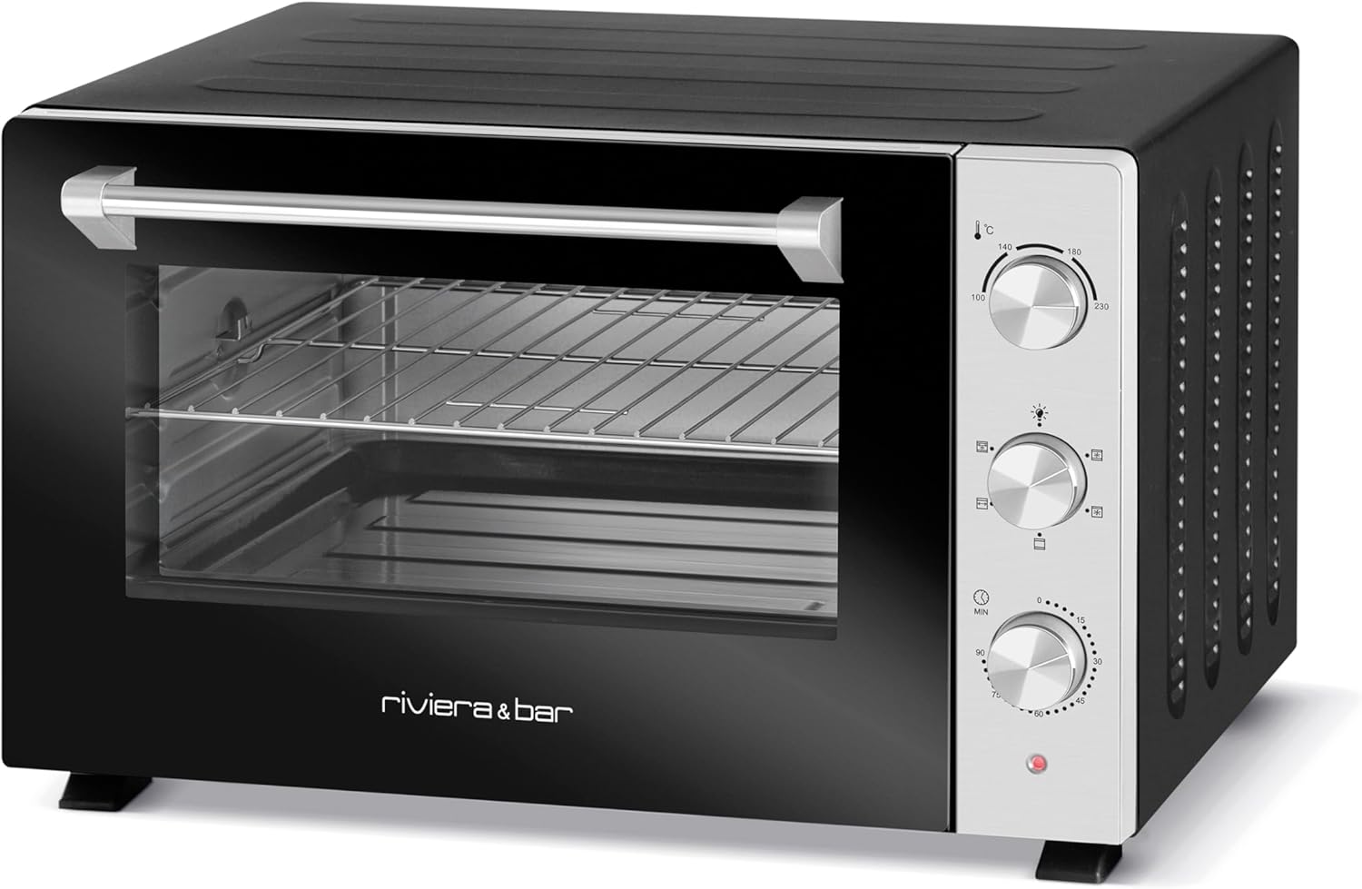 Four Posable Parois Tempérées - 1500W, 30L Inox - 5 Modes de Cuisson