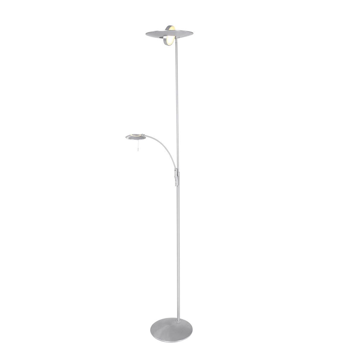 Lampadaire acier avec liseuse - Zénith