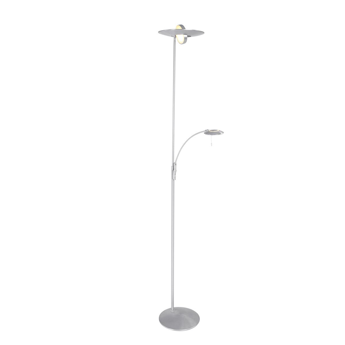 Lampadaire acier avec liseuse - Zénith