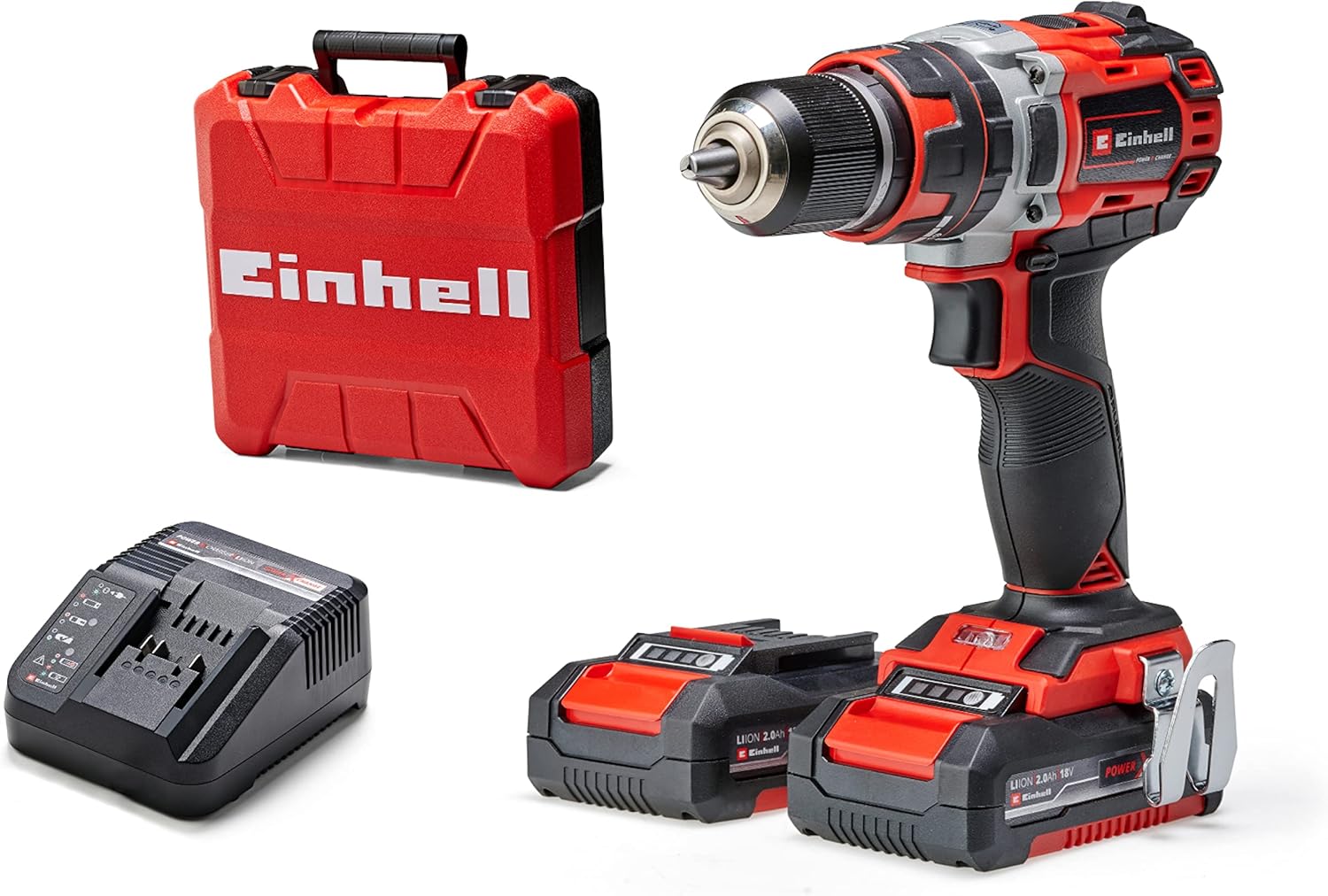 Perceuse Visseuse à percussion sans fil + 2 Batteries 2,0 Ah, un chargeur et un coffret