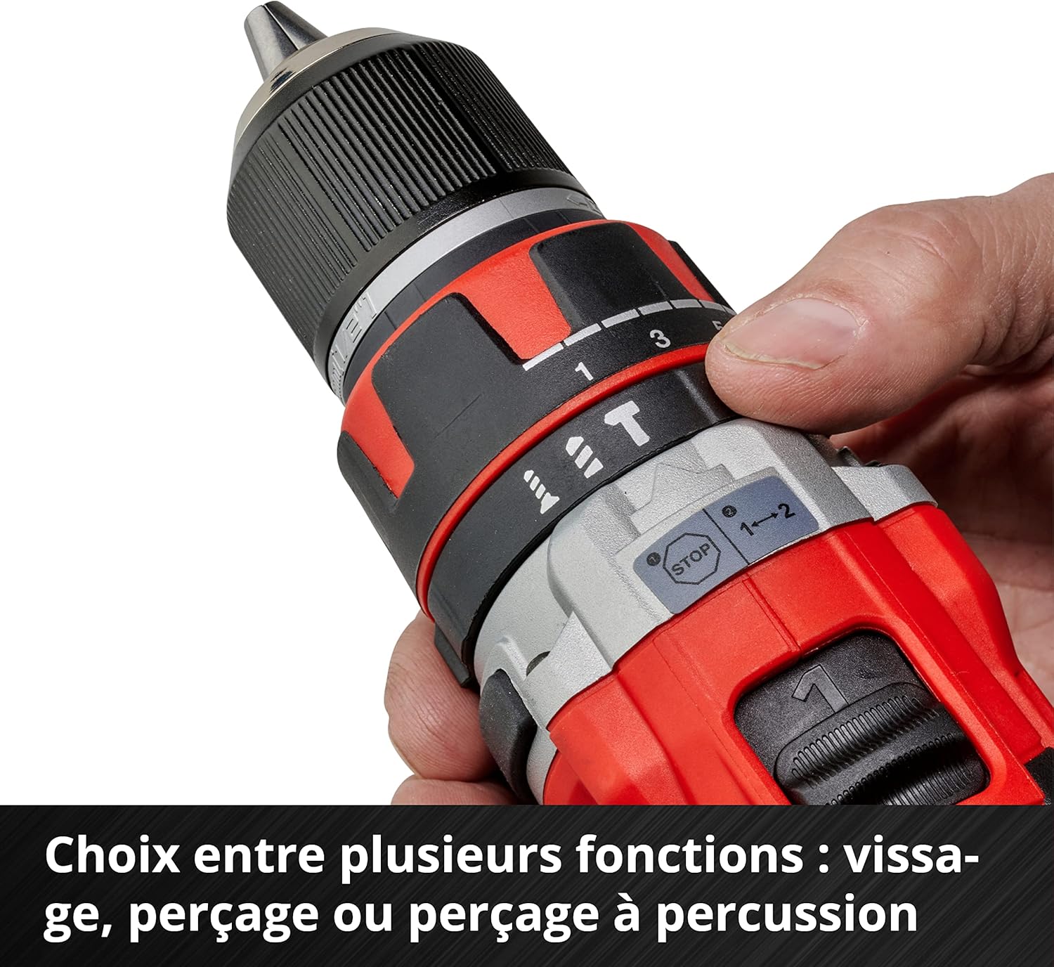 Perceuse Visseuse à percussion sans fil + 2 Batteries 2,0 Ah, un chargeur et un coffret