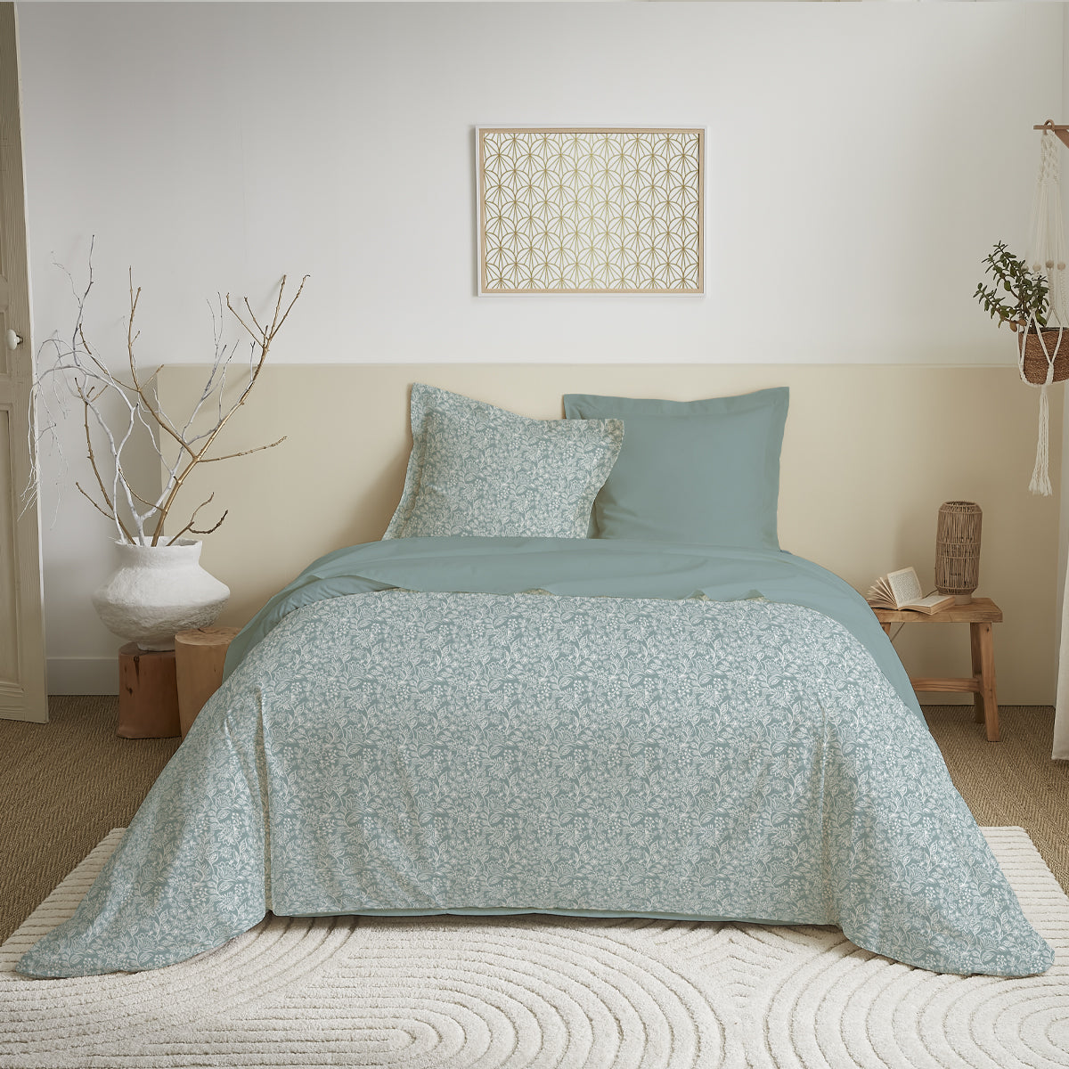 Pack Complet Housse de couette Imprimé 240 x 220 cm - Drap housse 140 x 190 cm 5 modèles au choix