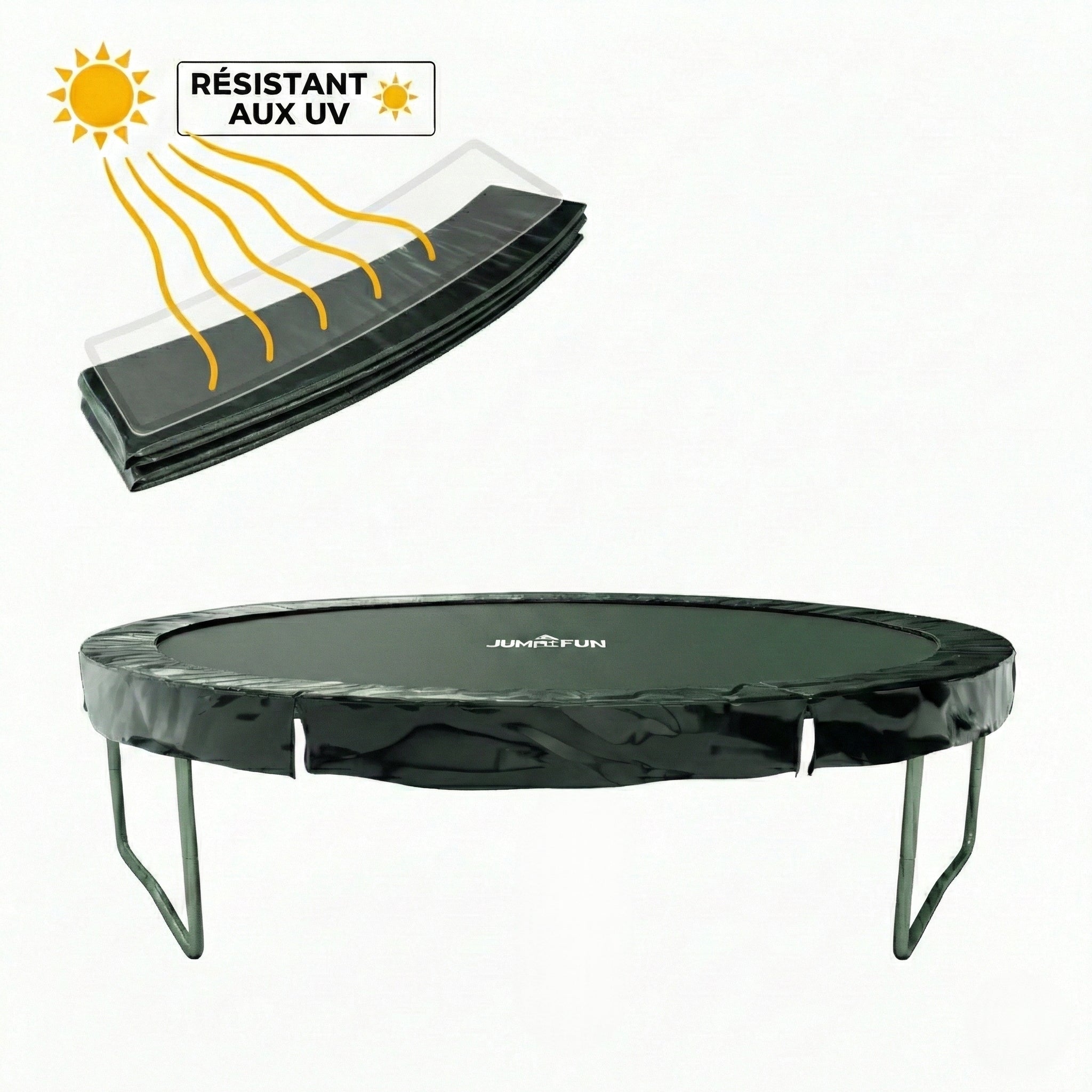 Coussin en Polyethylene pour Trampoline 14FT - 427cm - Noir