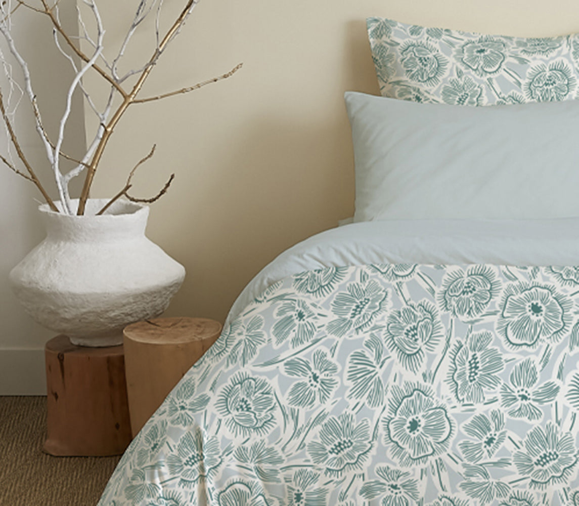 Pack 4 Pièces Housse de couette Imprimé 140 x 200 cm - Drap housse 90 x 190 cm - 100% Coton 57 Fils