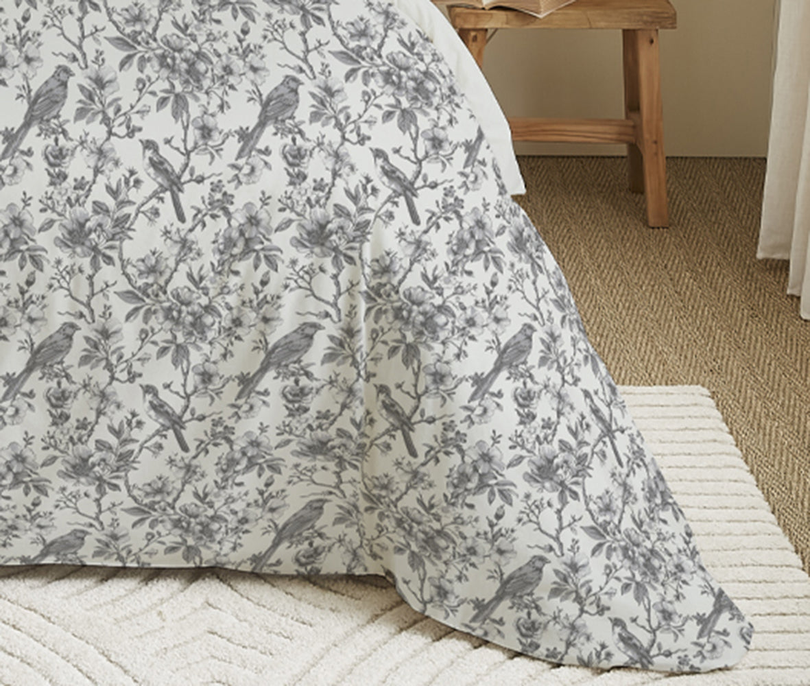 Pack 6 pièces Housse de couette Imprimé 220 x 240 cm - Drap housse 160 x 200 cm - 100% Coton 57 Fils