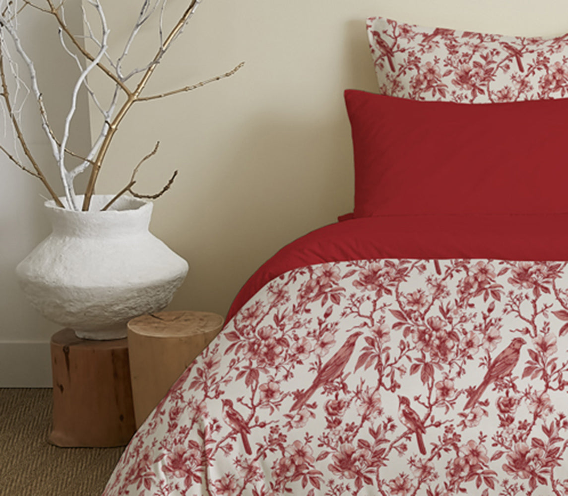 Pack 6 pièces Housse de couette Imprimé 220 x 240 cm - Drap housse 140 x 190 cm - 100% Coton 57 Fils