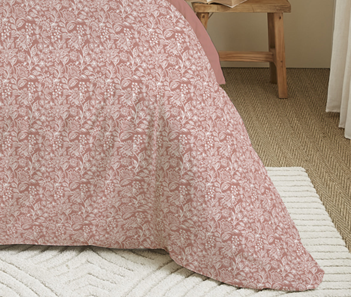 Pack 6 pièces Housse de couette Imprimé 240 x 260 cm - Drap housse 180 x 200 cm - 100% Coton 57 Fils