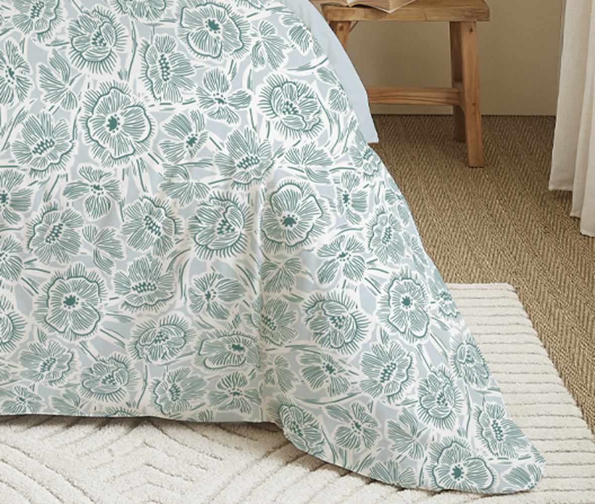 Pack 6 pièces Housse de couette Imprimé 220 x 240 cm - Drap housse 160 x 200 cm - 100% Coton 57 Fils