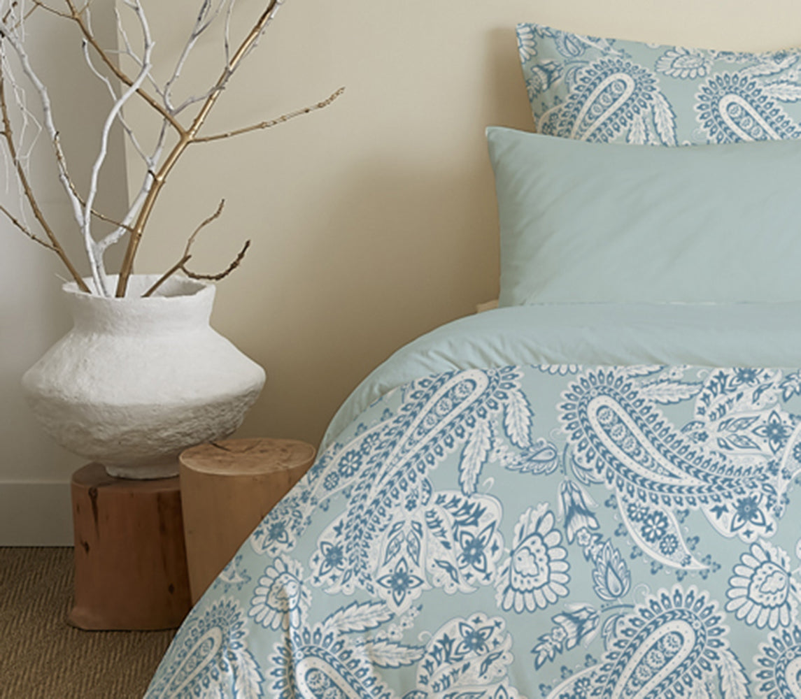 Pack 6 pièces Housse de couette Imprimé 220 x 240 cm - Drap housse 160 x 200 cm - 100% Coton 57 Fils