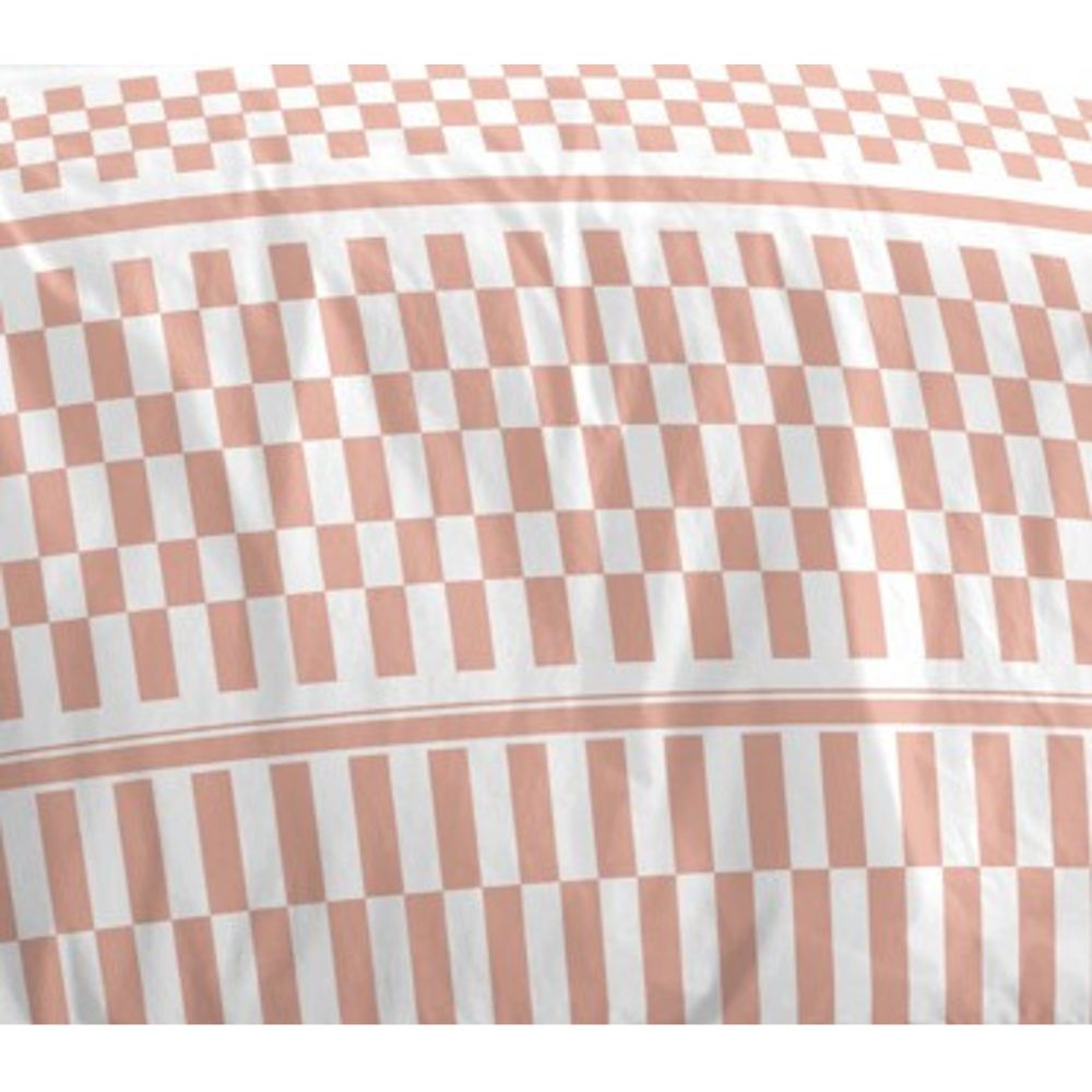 Parure de draps 4 pièces "Louna" drap housse 140 Casimir Peche