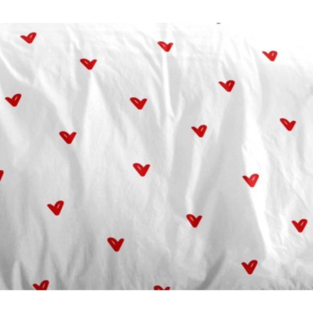 Parure de draps 4 pièces "Louna" drap housse 160 Love Rouge