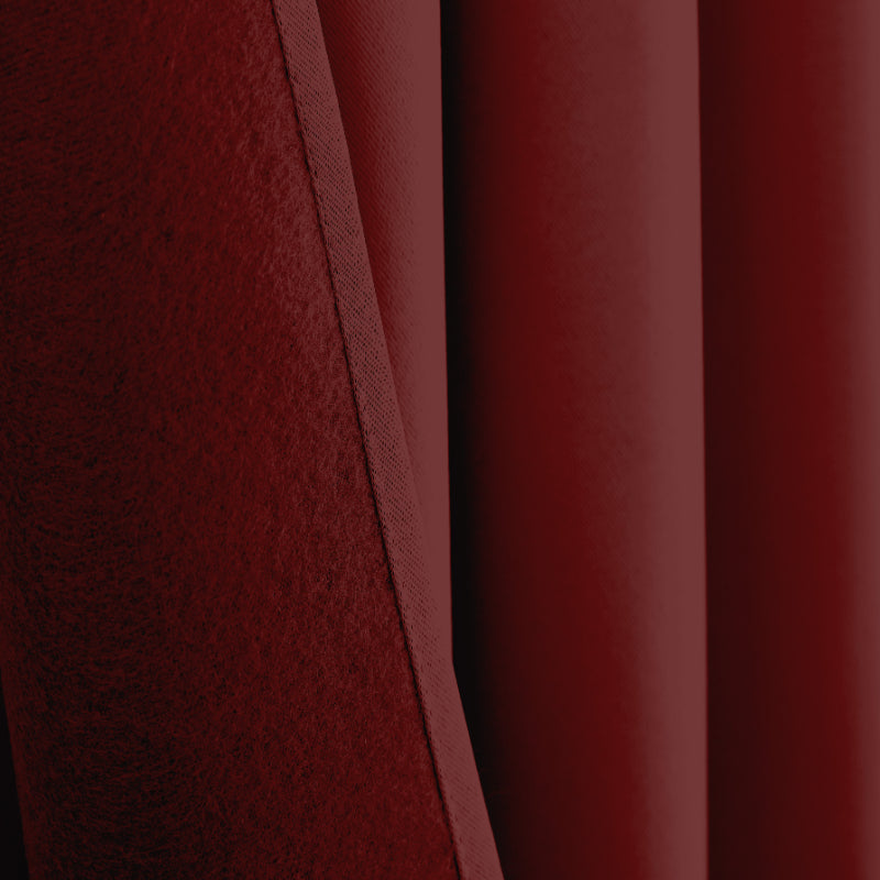 Rideau Occultant Thermique 140 x 260 cm Lie de vin