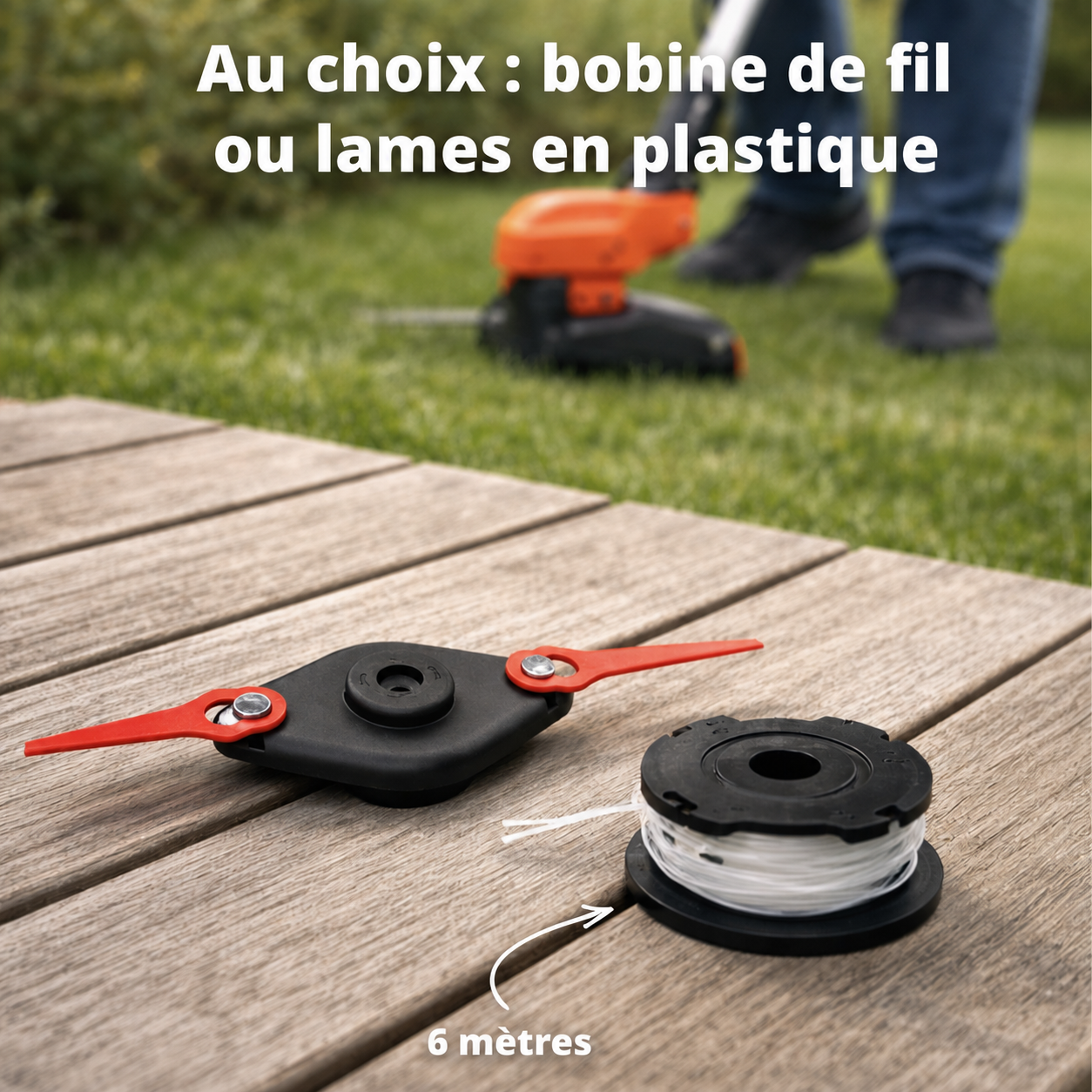 Coupe-bordures sans fil + batterie 20 V et chargeur
