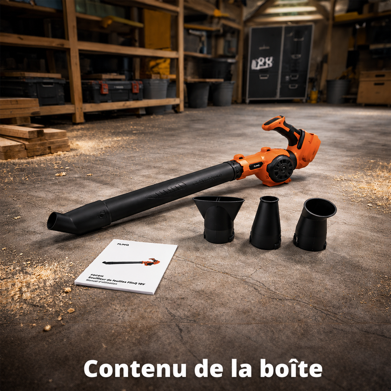 Souffleur de feuilles sans fil + batterie 20 V et chargeur