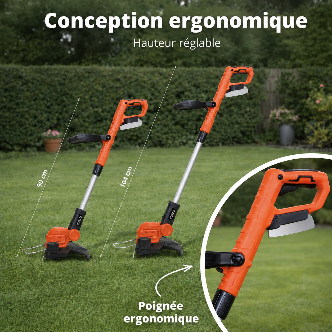 Coupe-bordures sans fil + batterie 20 V et chargeur