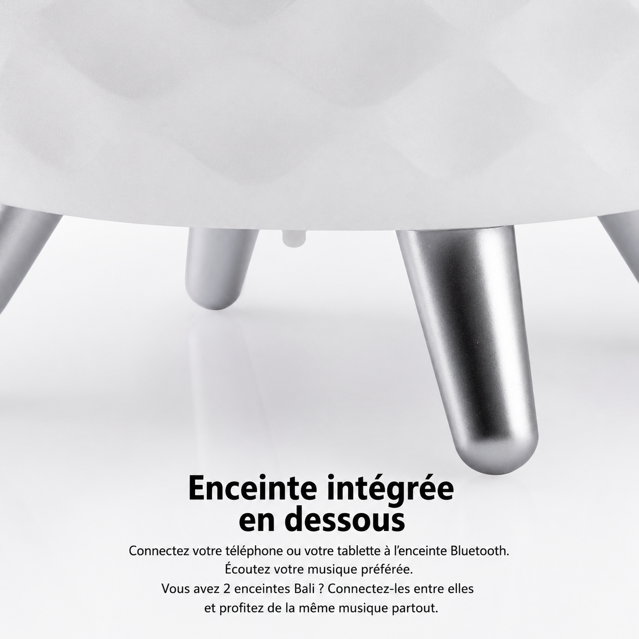 Lampe-enceinte LED sans fil avec refroidisseur à vin intégré Bali M - Bluetooth - RGB - Blanc