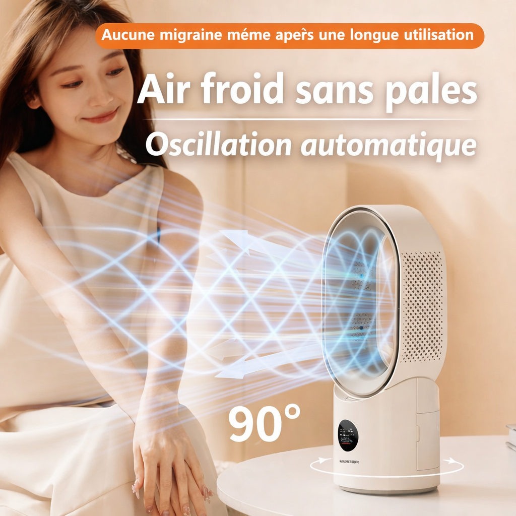Ventilateur brumisateur sans pales beige