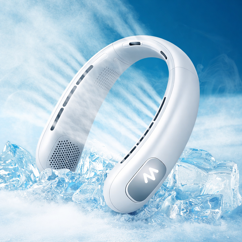 Ventilateur portable de cou blanc medium