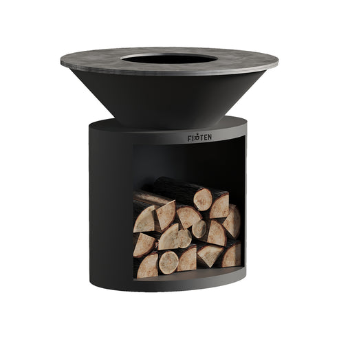 Brasero plancha Ellipse 100 thermolaqué noir