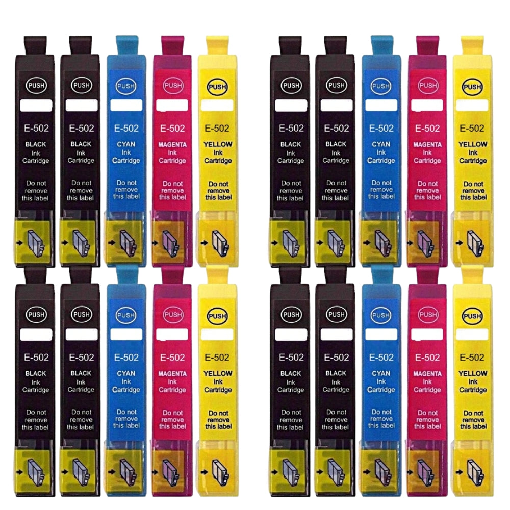 Pack de 20 Cartouches 502 XL Compatibles pour Imprimante EPSON 502 XL