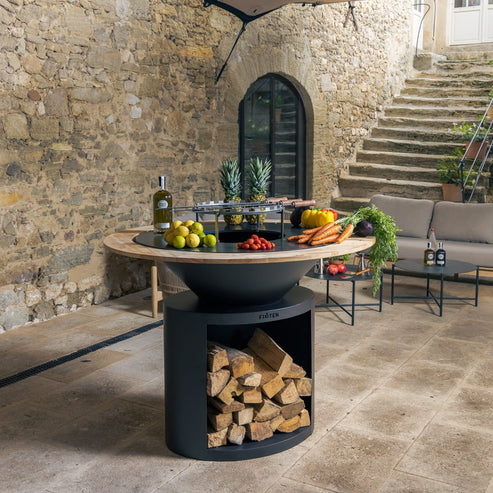 Brasero plancha Ellipse 100 thermolaqué noir