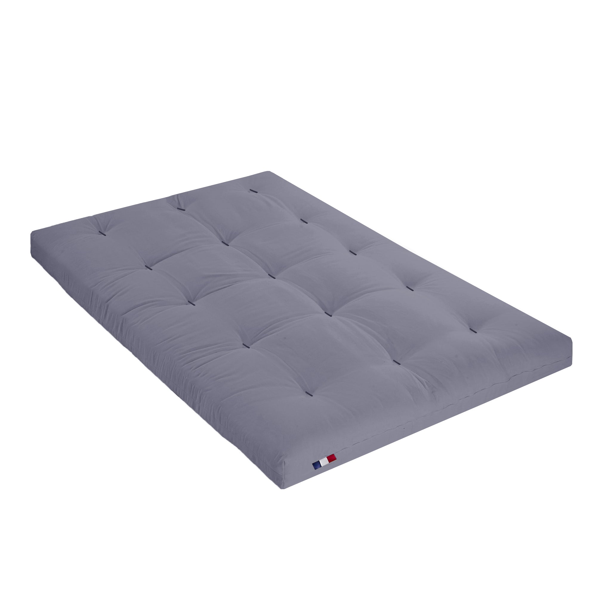 Matelas futon latex et fibres - Gris Clair - 90 x 190 cm