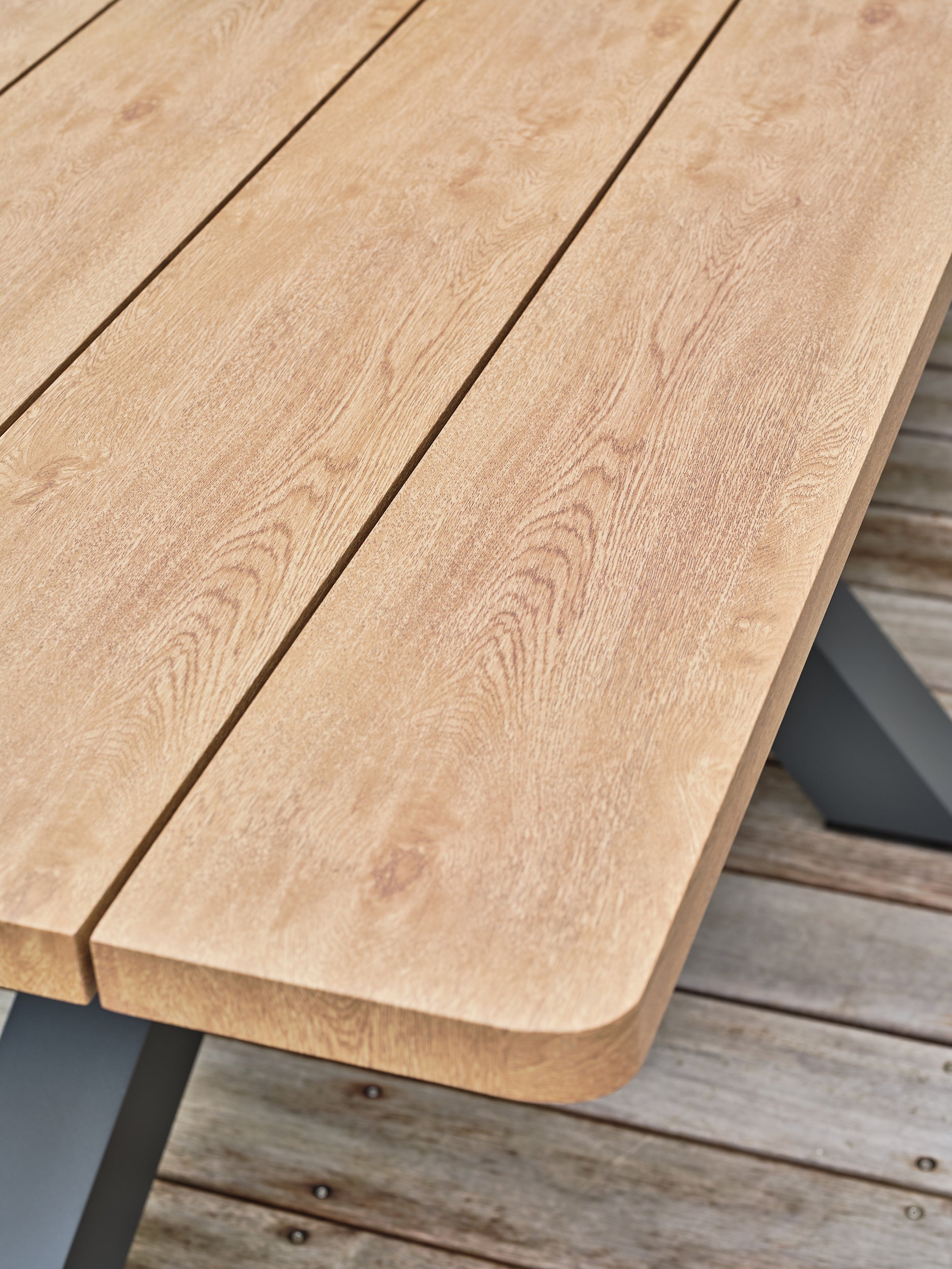 Ensemble repas de jardin Kelia 6 places - Gris anthracite 220 cm