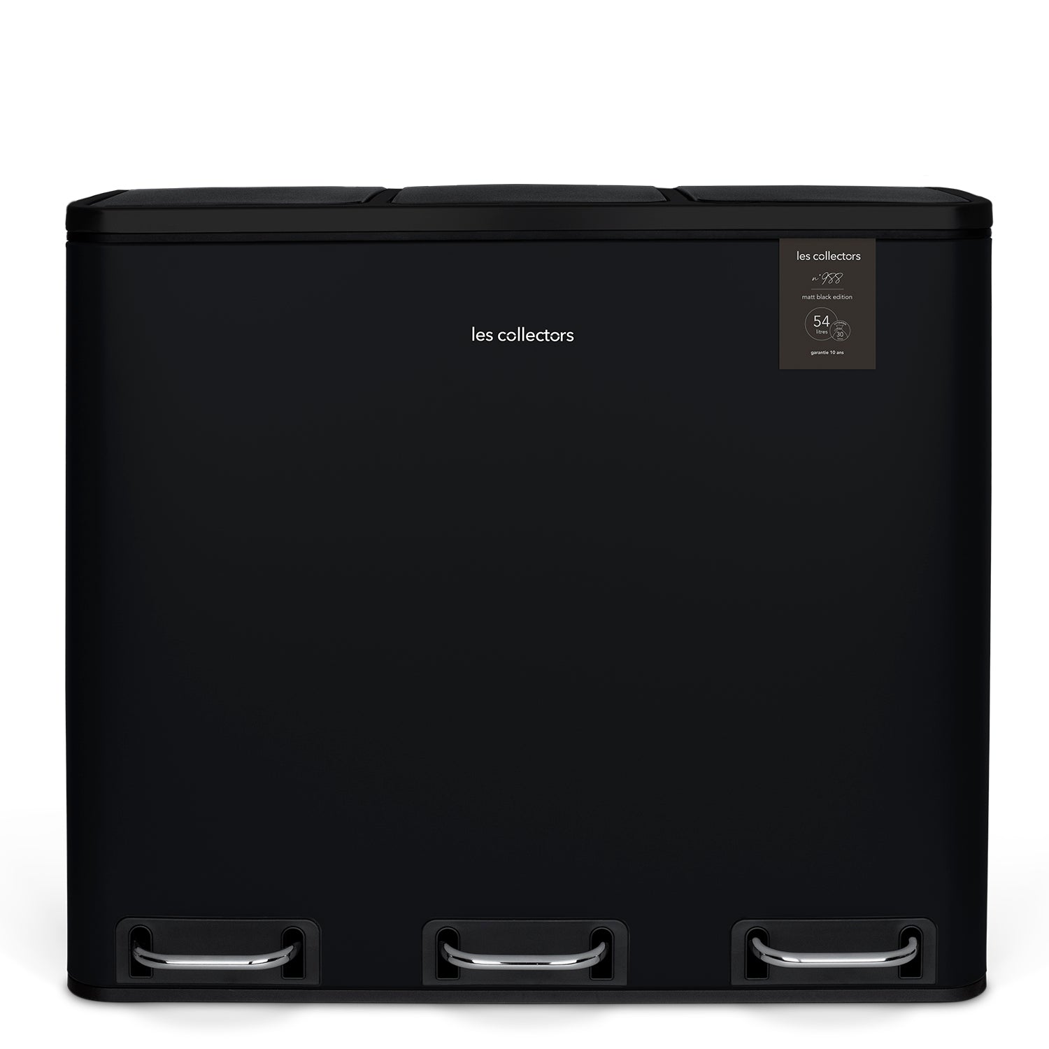 Poubelle de tri 3x18L Noir