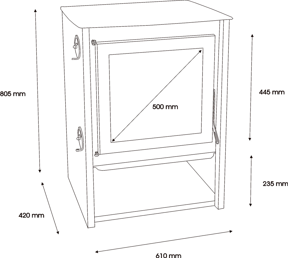 Poêle à bois Milan - 11 kW - 320 m3 - A+