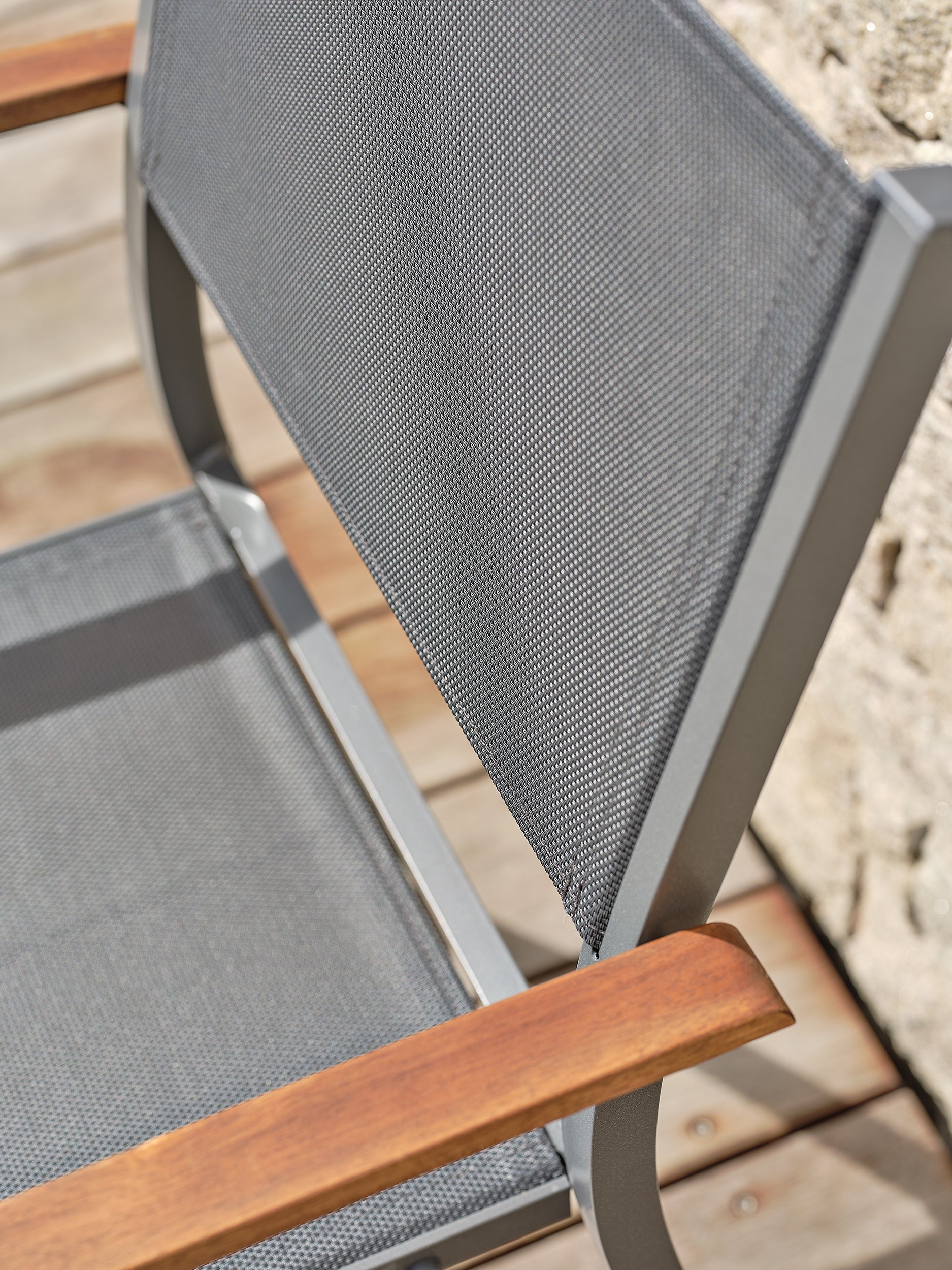 Ensemble repas de jardin table extensible en aluminium et 8 fauteuils – Orsino