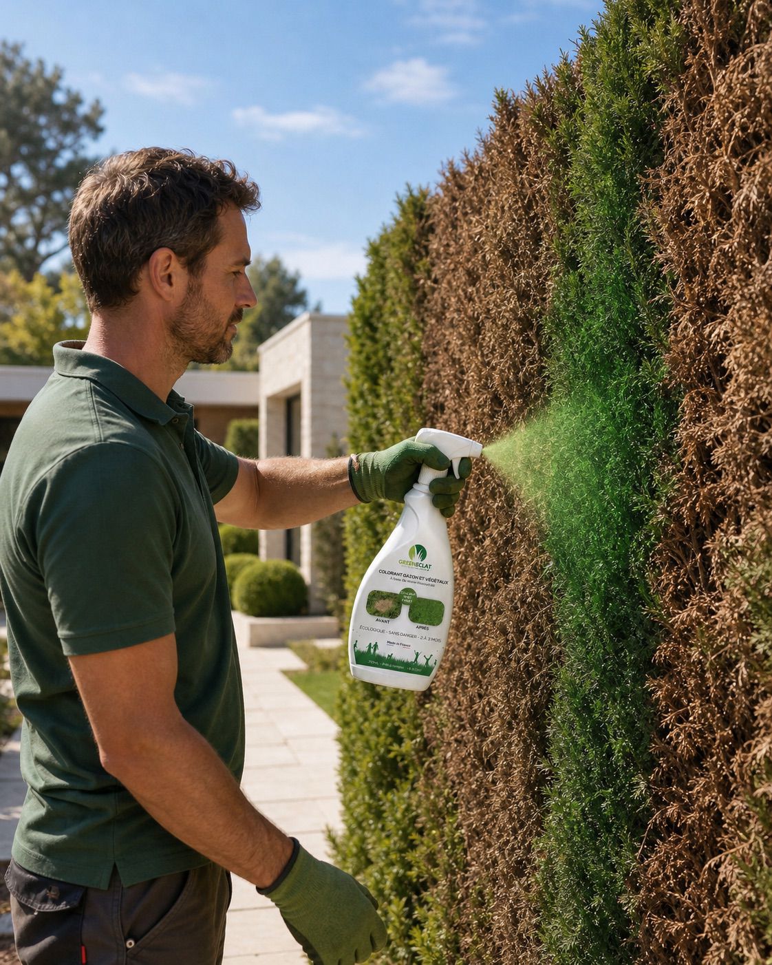 Colorant naturel gazon et thuyas vert forêt - résultat immédiat - 750ml