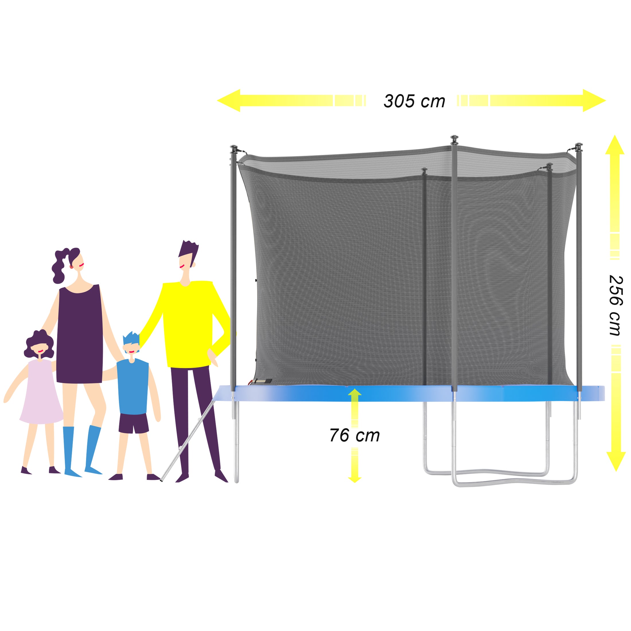Trampoline Classique 10FT-305cm Bleu