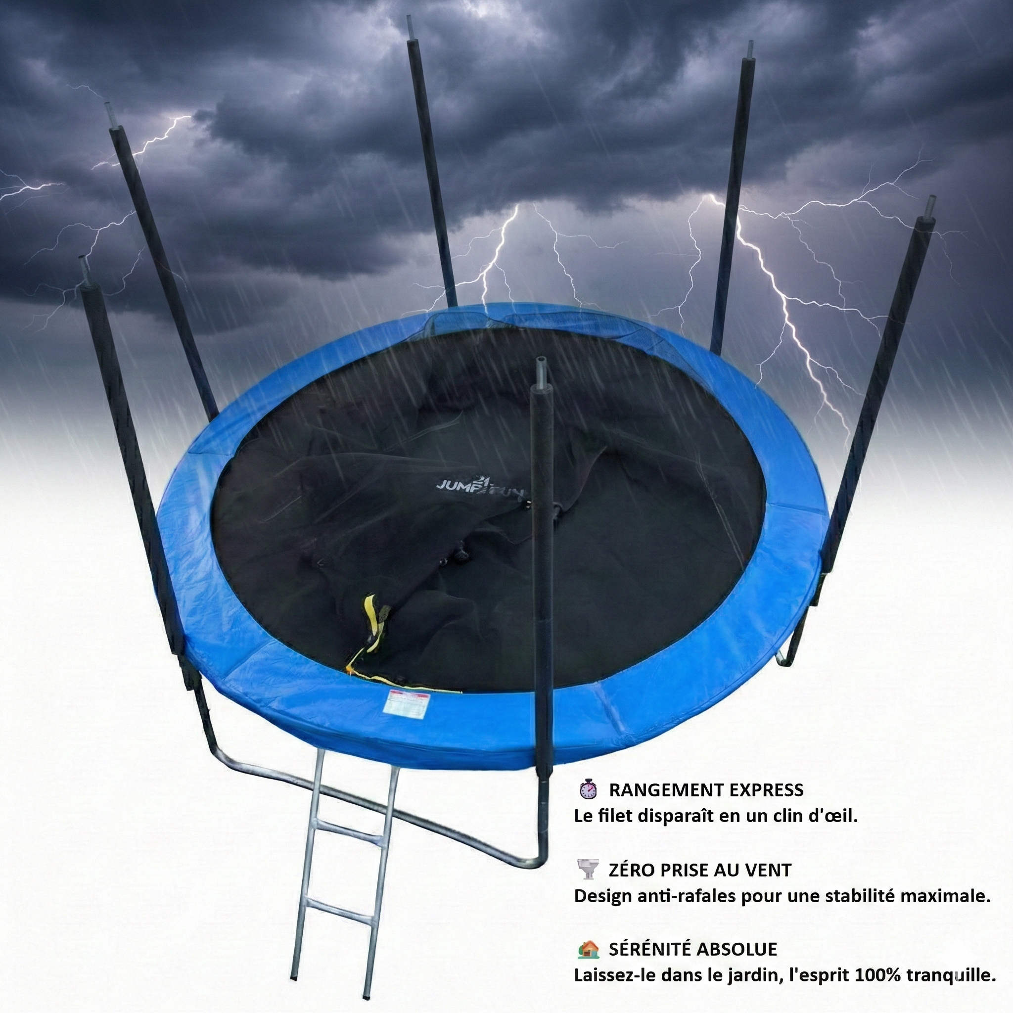 Trampoline Jump4Fun 10FT - 305cm - Bleu