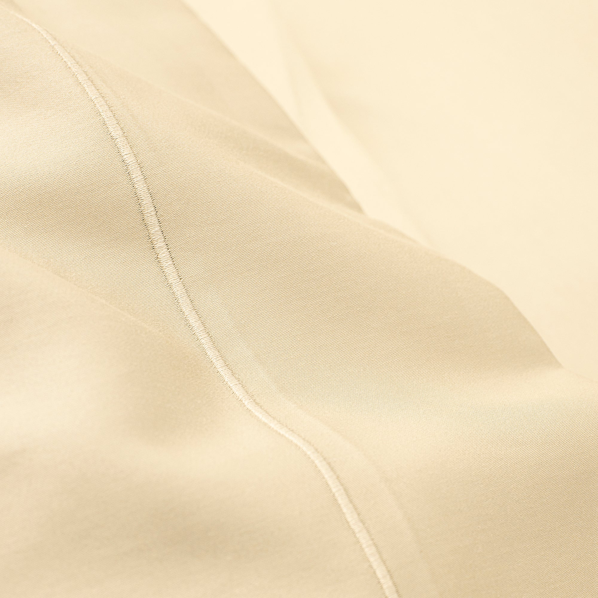 Drap Plat Percale 180 x 290 cm Pur Coton Peigné Longues Fibres 80 Fils/cm² Ivoire