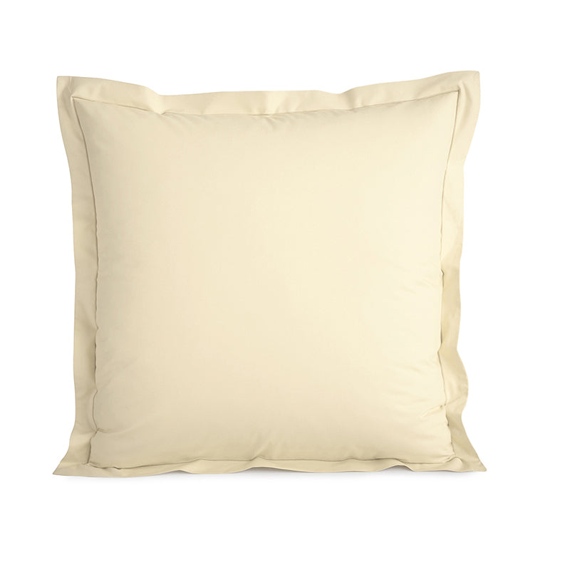 Taie d'oreiller Percale 65 x 65 cm Pur Coton Peigné Longues Fibres 80 Fils/cm² Ivoire