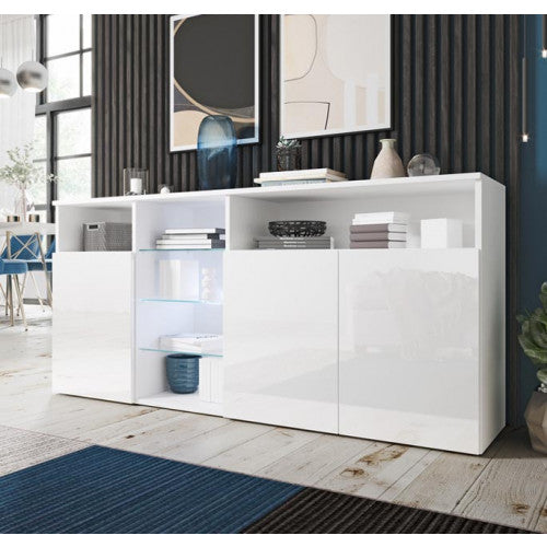 Buffet couleur blanc - 150 X 72 cm - Caribo