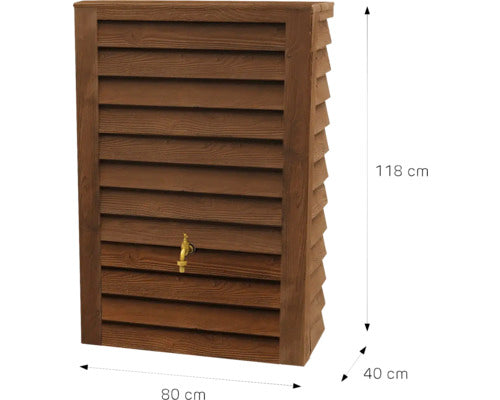 Récupérateur d´eau de pluie Woody Jr - Réservoir 300 L - Bois foncé