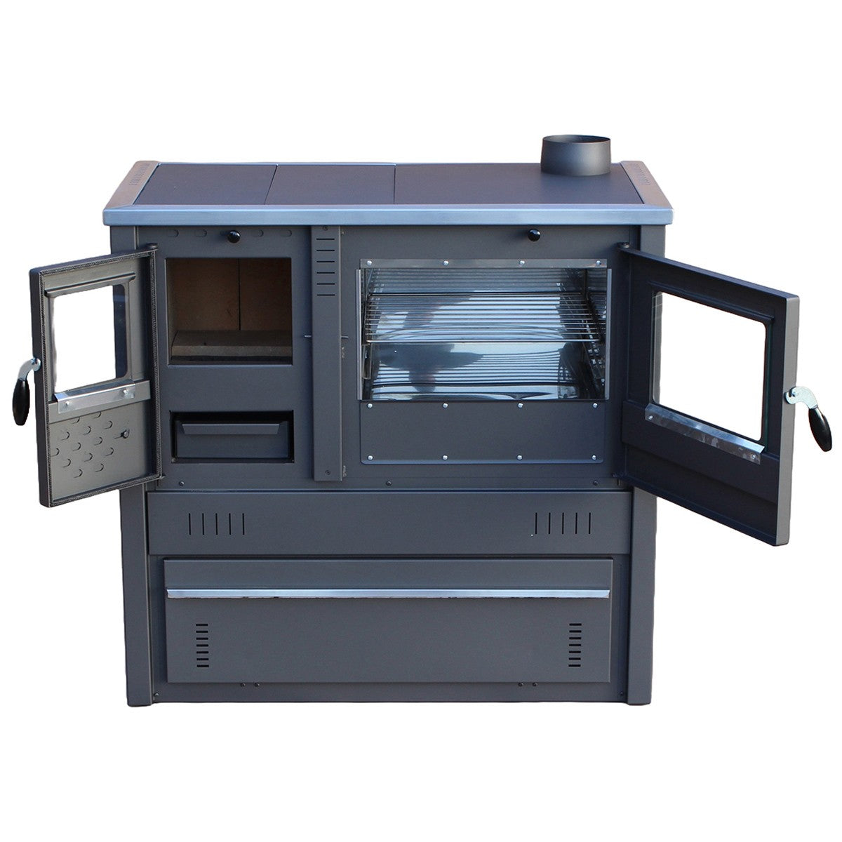 Cuisinière à bois A+ 10 kW poêle à bois avec four Evacuation gauche Ø150 mm