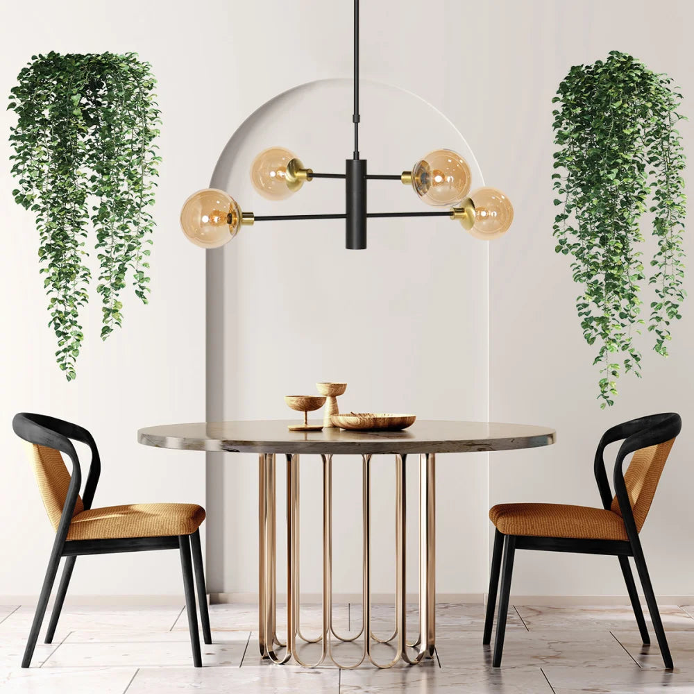 Lampe suspension en laiton - 6 lumières - Constellation
