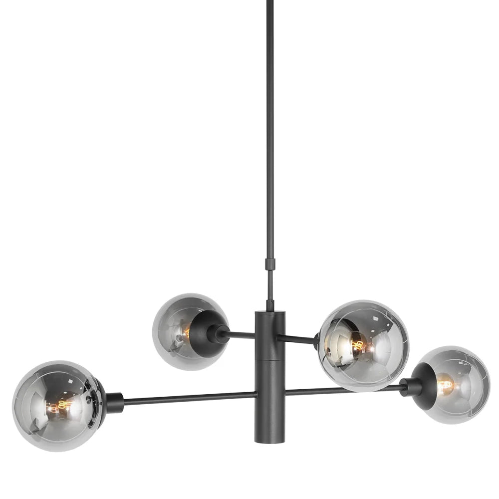 Lustre noir - 6 lumières - Constellation