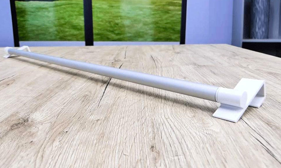 Lot de 4 tringles extensibles pour fenêtre prêtes à poser - 60-105 cm